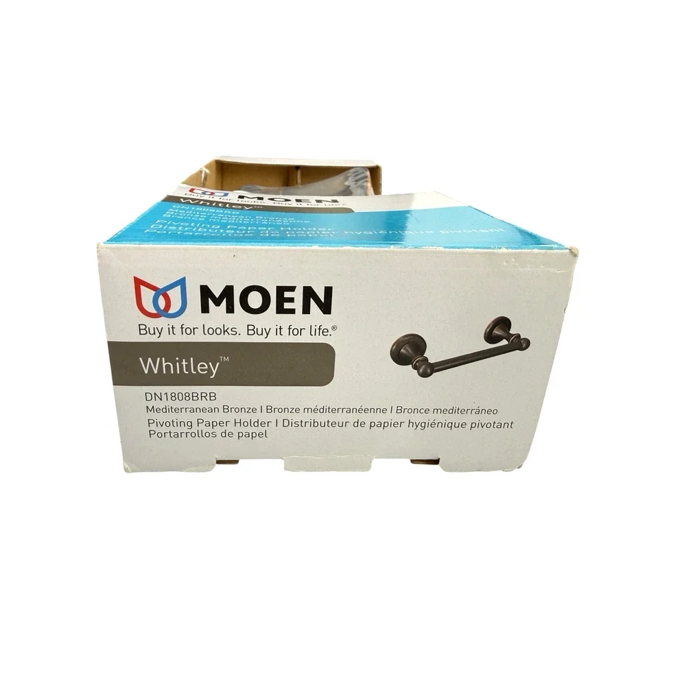 MOEN Whitley Mediterranean Bronze Pivoting Toilet Paper Holder DN1808BRB, NEW